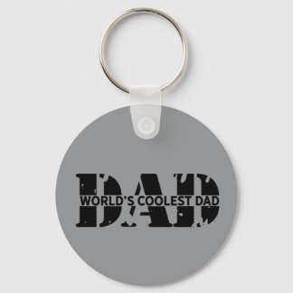 World Coolest Dad Gray Key Ring