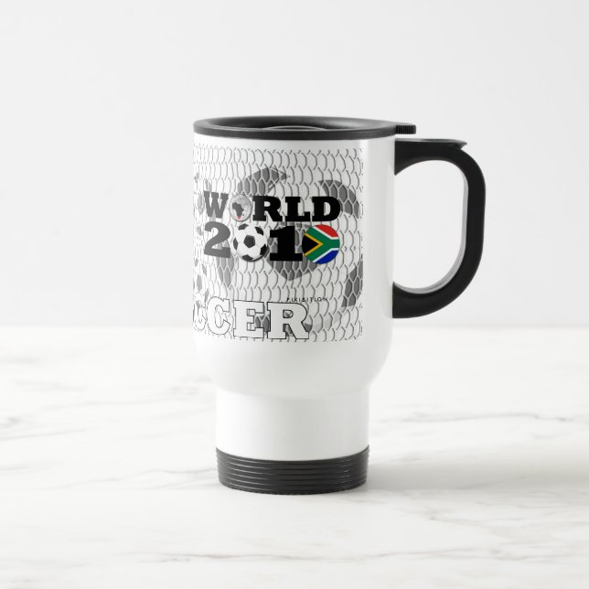 World Cup 2010 Flags Balls Travel Mug (Right)