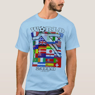 World Cup 2010 Football Head Blue T-Shirt