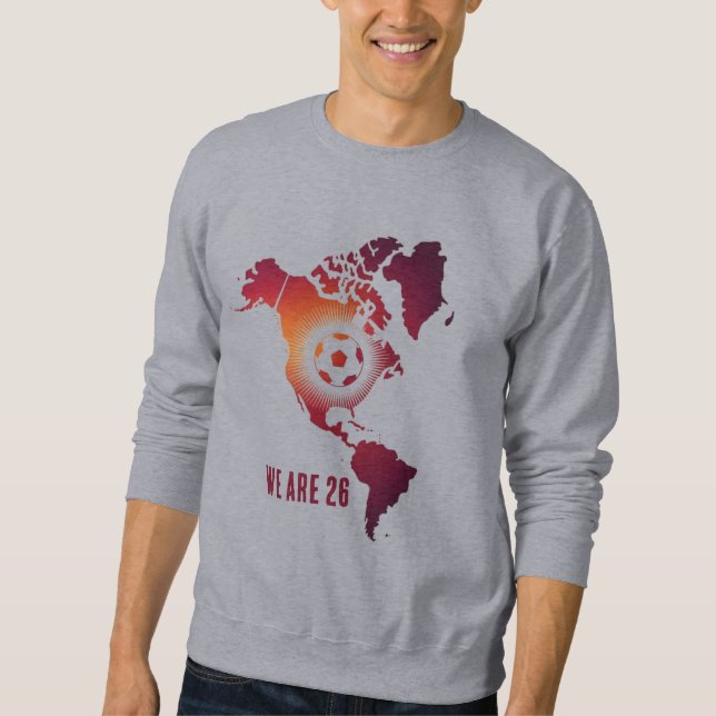 World Cup 2026 Americas Soccer Map Sweat Hoodie  (Front)