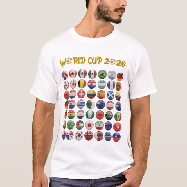 World Cup 2026 Flags T-Shirt (Front)