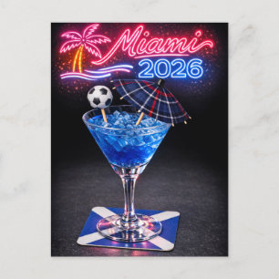World Cup 2026 Football Scotland USA Miami Postcard