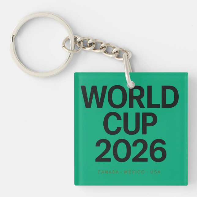 World Cup 2026 One Game Three Nations Minimalist  Key Ring (Front)