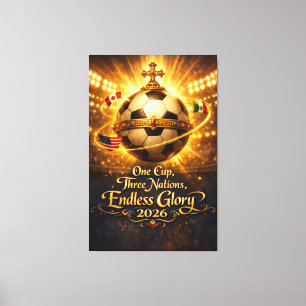 World Cup 2026 Renaissance Soccer Poster Elegance Canvas Print