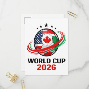 World Cup 2026 Soccer Football Invitation Postcard