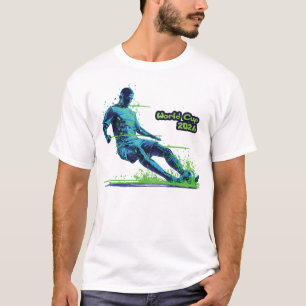 World Cup 2026 Soccer Football Player Slide Tackle T-Shirt