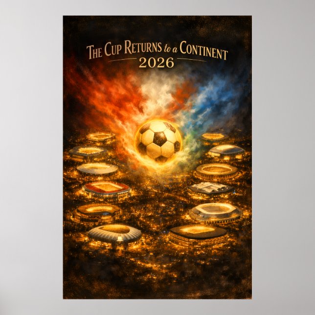 World Cup 2026 Stadium Night Soccer Poster (Front)