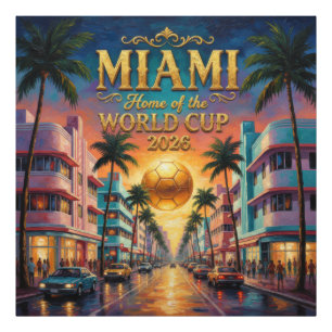 World Cup 2026 Sunset Boulevard Soccer Miami Photo Print