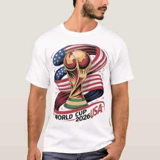 World Cup 2026 USA Flag T-Shirt, Soccer FIFA Tee