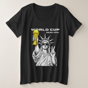 World Cup 2026 USA Golden Soccer Tournament Plus Size T-Shirt