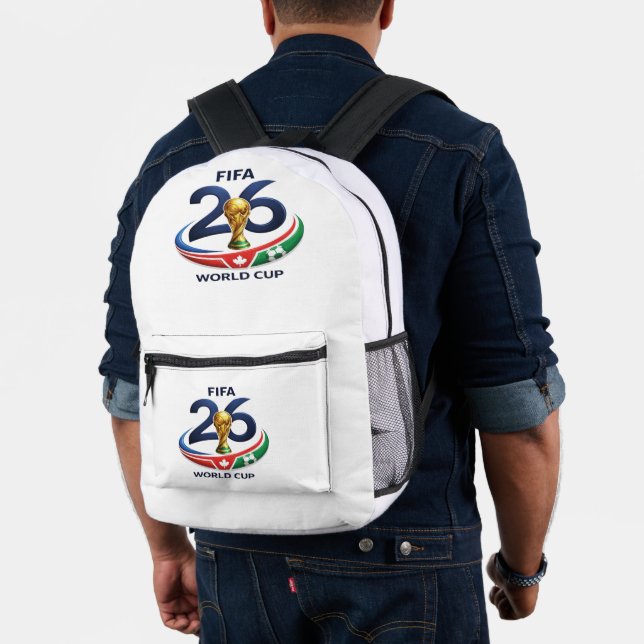  World Cup Canada Soccer Trophy Graphic Tee Printed Backpack (Insitu (Model))