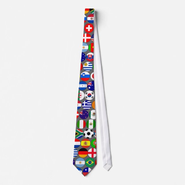 World Cup Soccer Flags Tie (Front)