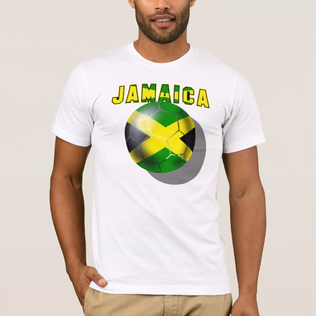 World Cup Soccer Jamaica Reggae Boyz sports fans T-Shirt (Front)