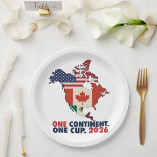 World Cup USA Canada Mexico Paper Plate