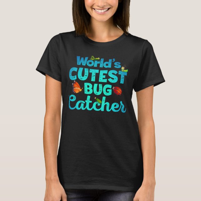 World Cutest Insect Bug Catcher  Backyard Bugs Boy T-Shirt (Front)