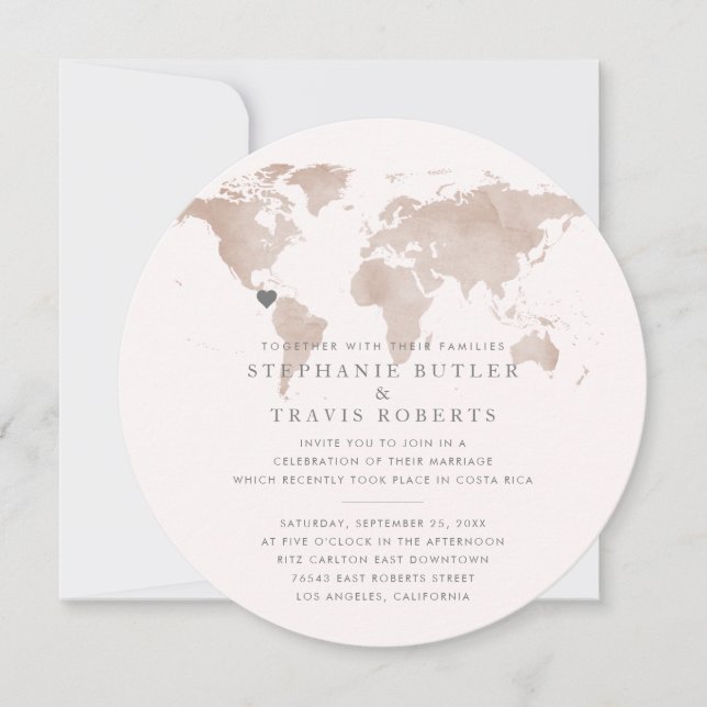 World Destination Elopement Reception Announcement (Front)
