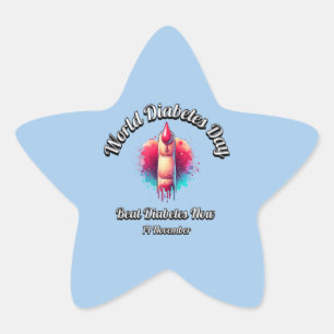 World Diabetes Day. 14 November Star Sticker