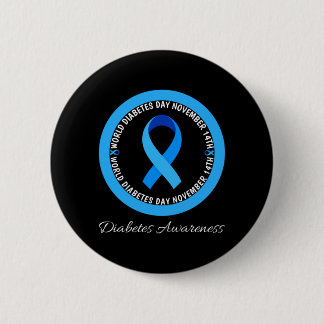 World Diabetes Day 2023 Type 1 Type 2 Diabetes 6 Cm Round Badge