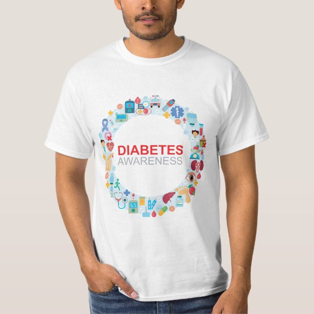 World Diabetes Day Awareness Circle T-Shirt (Front)