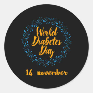World Diabetes Day  Classic Round Sticker