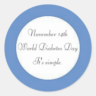 World Diabetes Day Classic Round Sticker