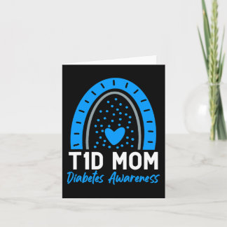 World Diabetes Day Clothes T1D Type 1 Diabetes Mum Card