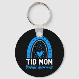 World Diabetes Day Clothes T1D Type 1 Diabetes Mum Key Ring