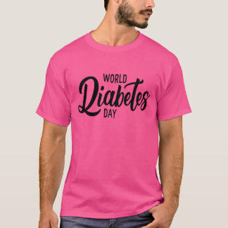 World Diabetes Day Silhouette Vector Illustration T-Shirt