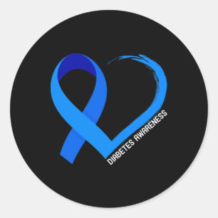 World Diabetes Day Type 1 Type 2 Diabetes Awarenes Classic Round Sticker