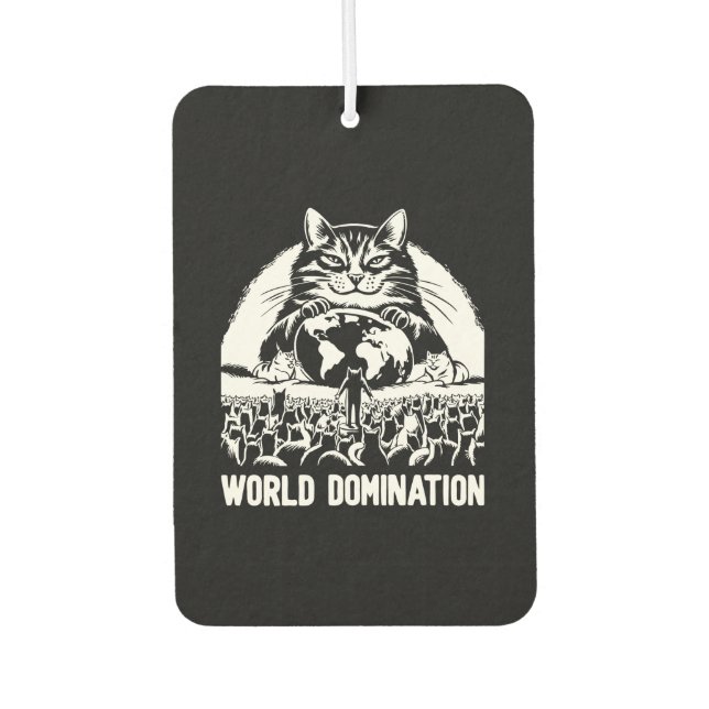 World Domination 1 Car Air Freshener (Front)