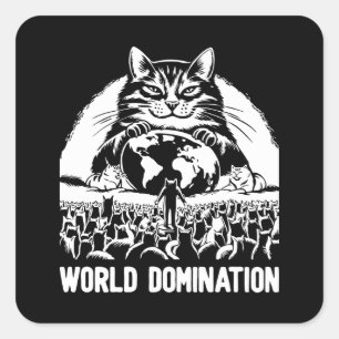 World Domination 1 Square Sticker