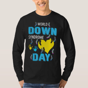 World Down Syndrome Awareness Day  Blue Yellow T-Shirt