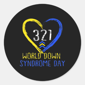 World Down Syndrome Awareness Day Love 3  Classic Round Sticker
