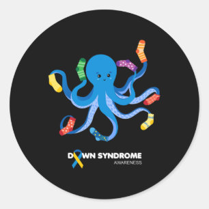 World Down Syndrome Awareness Day Rock Your Socks  Classic Round Sticker