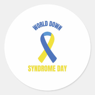 World down syndrome day (2) classic round sticker