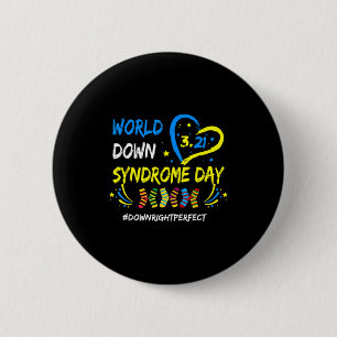 World down syndrome day 321 awareness support men 6 cm round badge