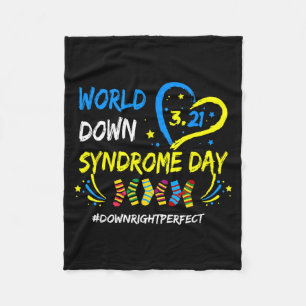 World down syndrome day 321 awareness support men fleece blanket