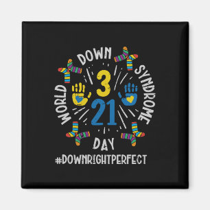World Down Syndrome Day 321 Awareness Support Men  Magnet