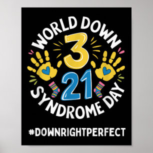 World Down Syndrome Day 321 Awareness Support Men Poster