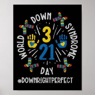 World Down Syndrome Day 321 Awareness Support Men  Poster
