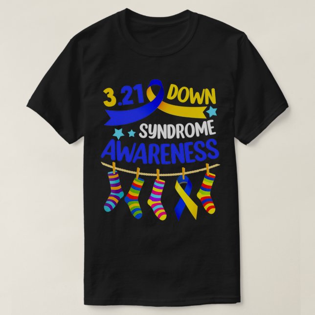 World Down Syndrome Day Awareness Socks 21 March P T-Shirt (Design Front)