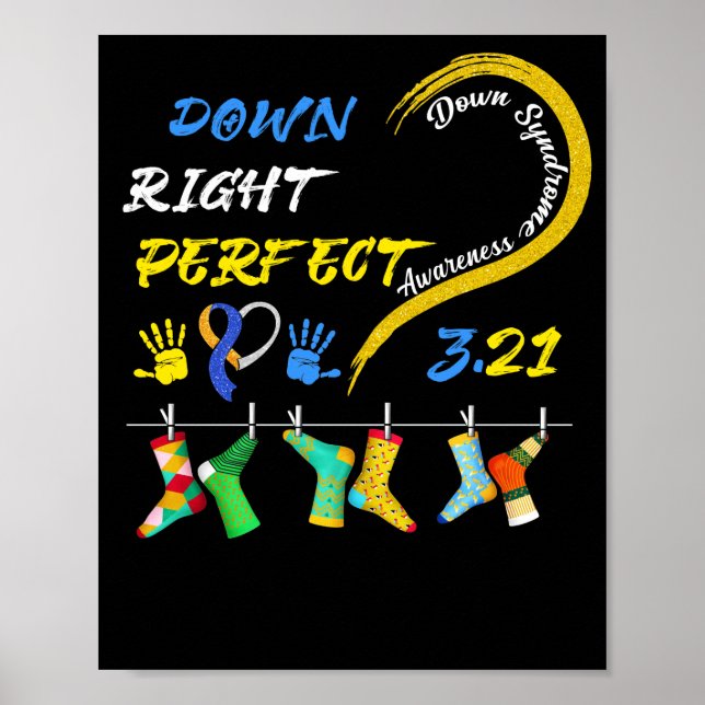 World Down Syndrome Day Awareness Socks 21 March Poster (Front)