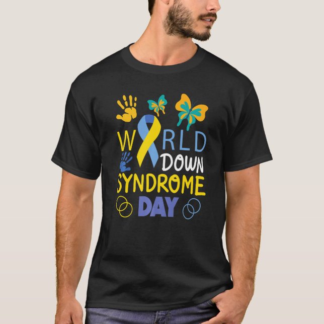 World Down Syndrome Day Awareness Socks Apparel 21 T-Shirt (Front)