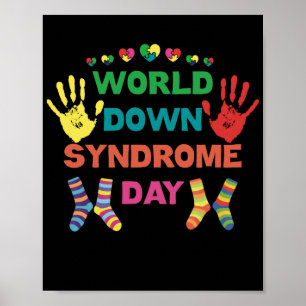 World Down Syndrome Day Awareness Socks Down Right Poster
