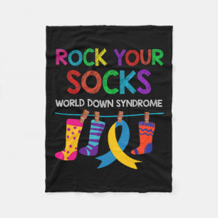 World Down Syndrome Day Boys Girls Kids Rock Your Fleece Blanket