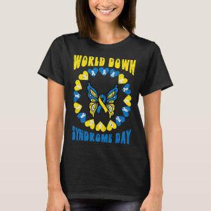 World Down Syndrome Day Butterfly Awareness Men Wo T-Shirt