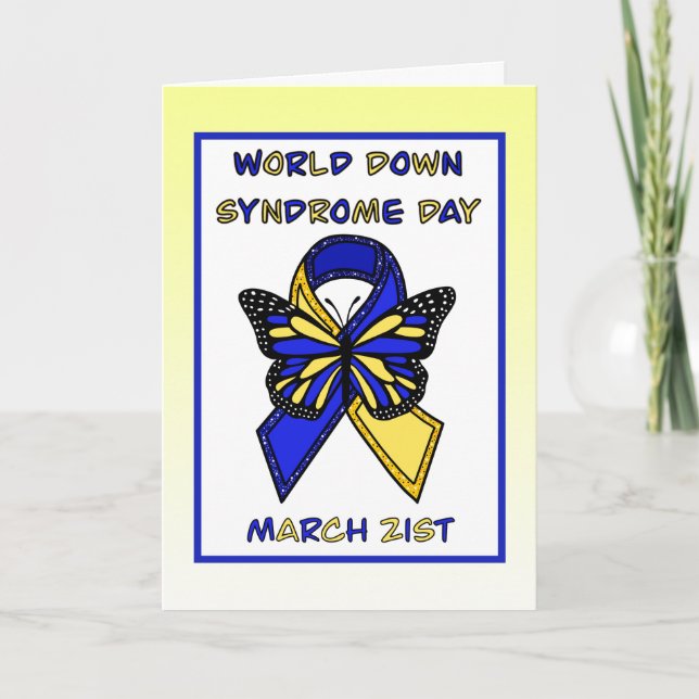 World Down Syndrome Day is March 21st Card (Front)