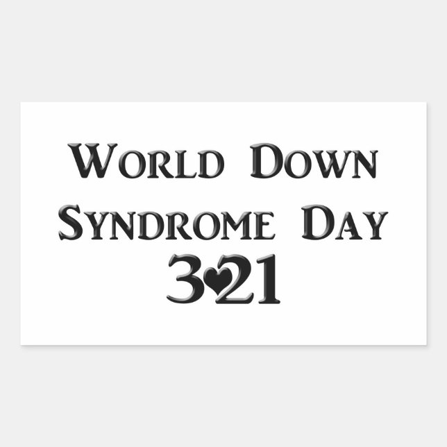 World Down Syndrome Day Rectangular Sticker (Front)