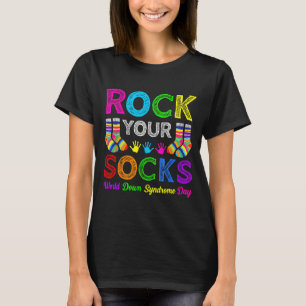 World down syndrome day rock socks awareness T-Shirt