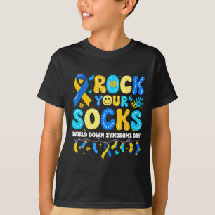 World down syndrome day rock socks awareness T-Shirt